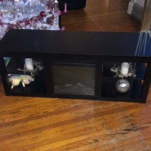 Tv stand with heater place included